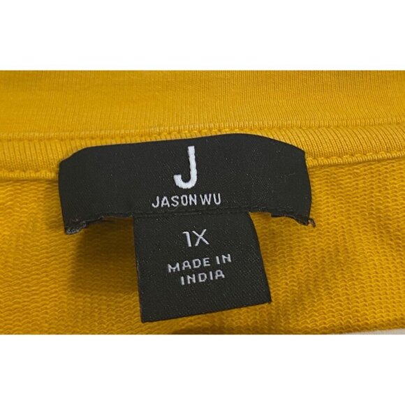 J Jason Wu French Terry Short Sleeve Sweatshirt top with Embroidery women’s 1X - Picture 6 of 10